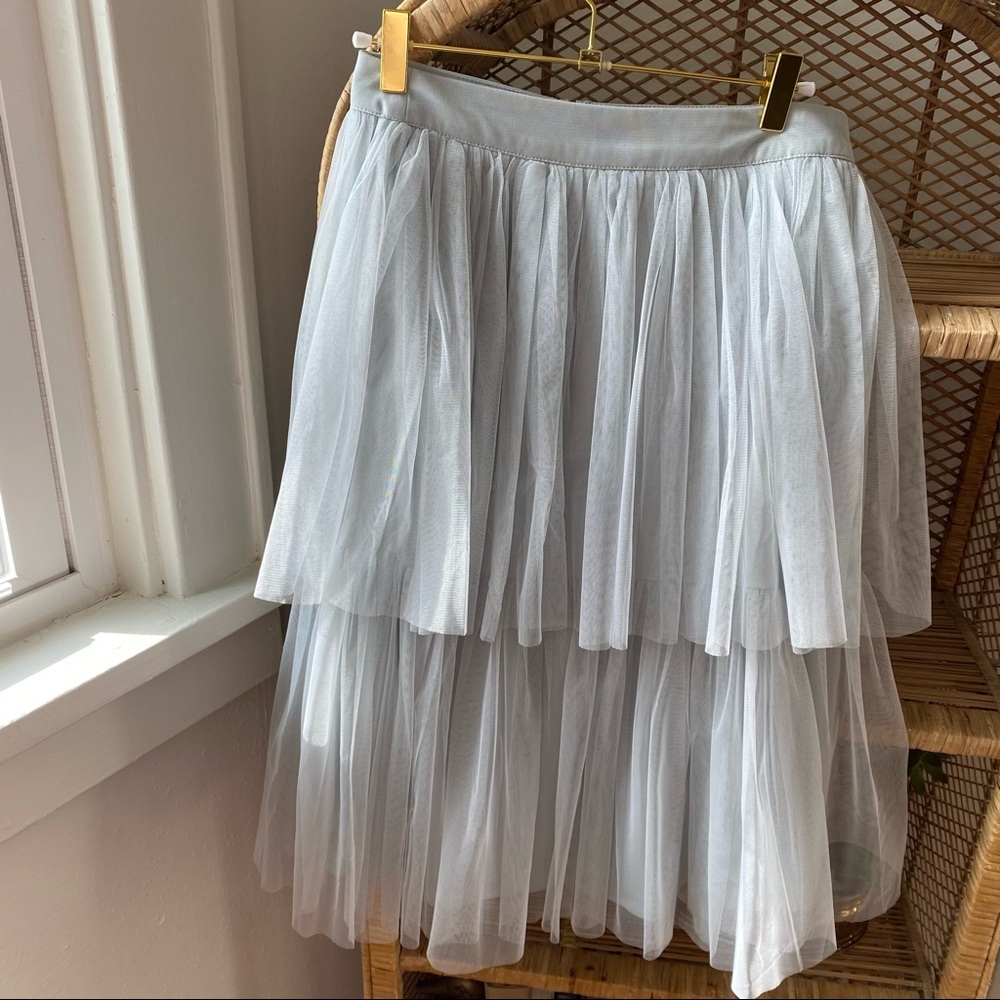Maya Tulle Bridesmaid Set - Baby blue ruffle two piece - Picture 12 of 16